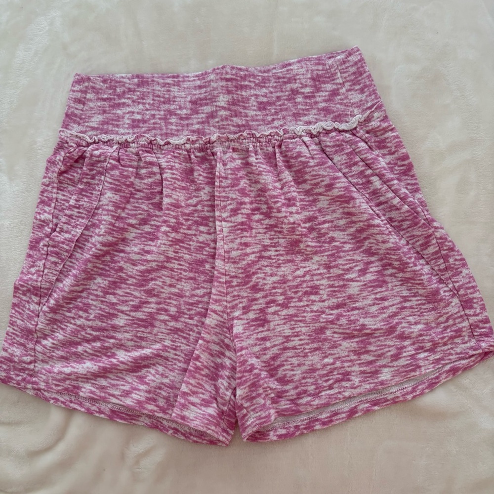 Splendid Pink Marled Women's Sweat Shorts